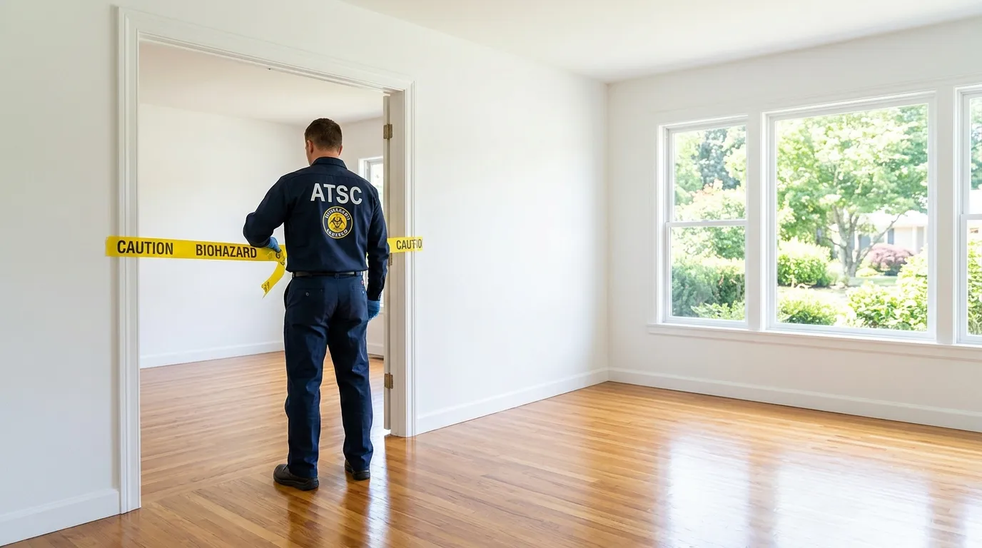 Certified biohazard cleanup crew performing Decomposition Cleanup in Bohemia